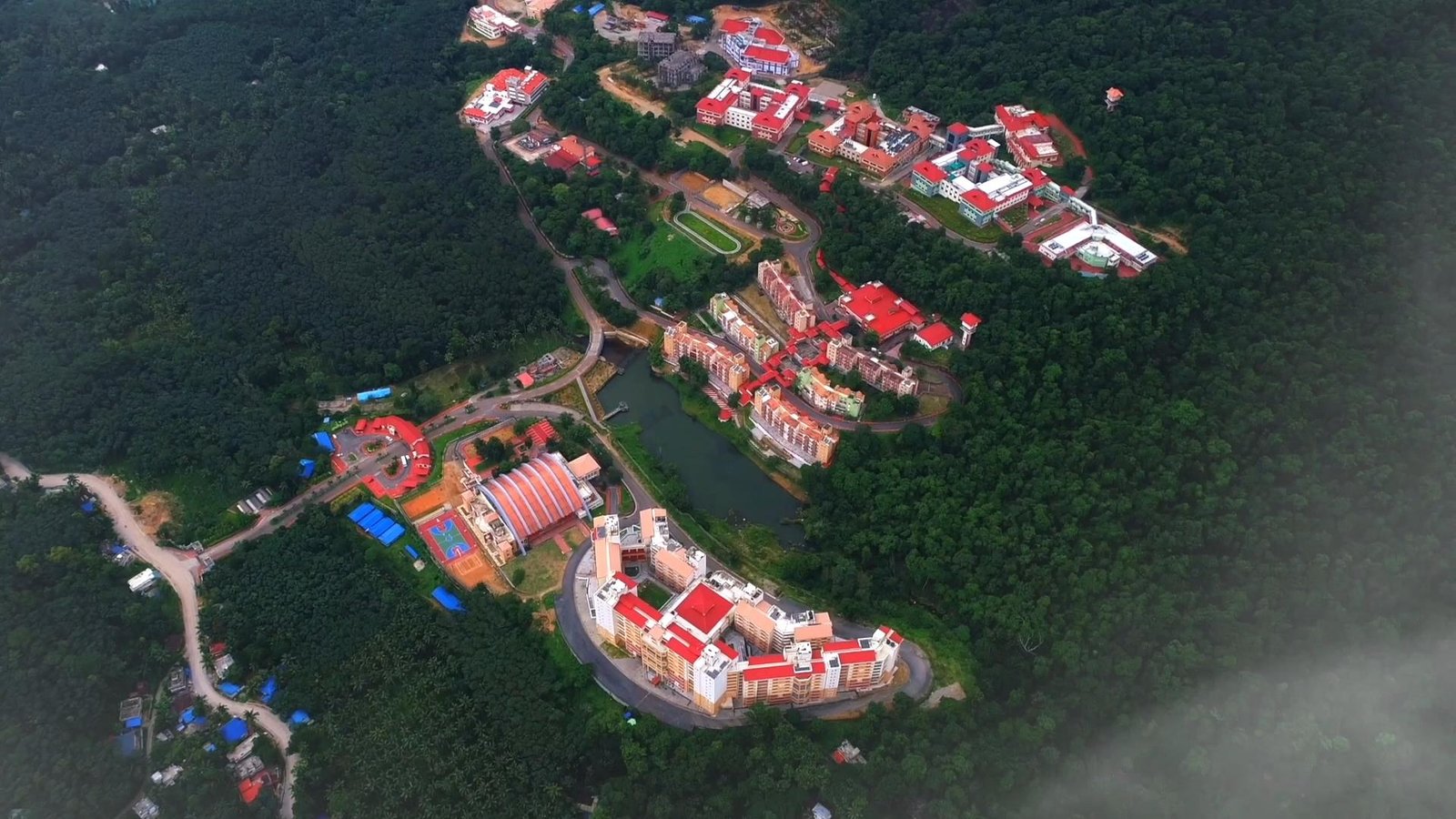 Aerial view of IISER Thiruvananthapuram campus